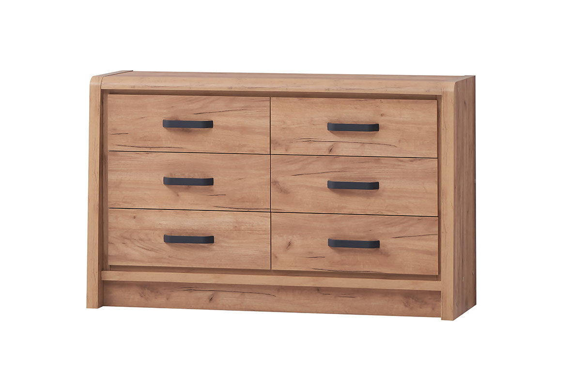 Jack 6 Drawer Wide Chest - Oak