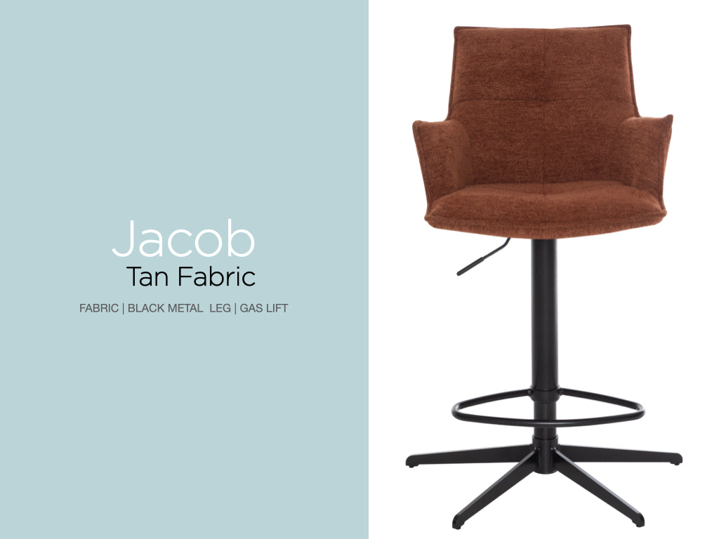 Jacob Bar Stool Fabric Set of 2