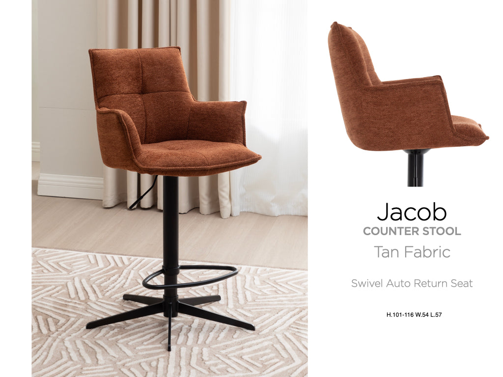 Jacob Bar Stool Fabric Set of 2