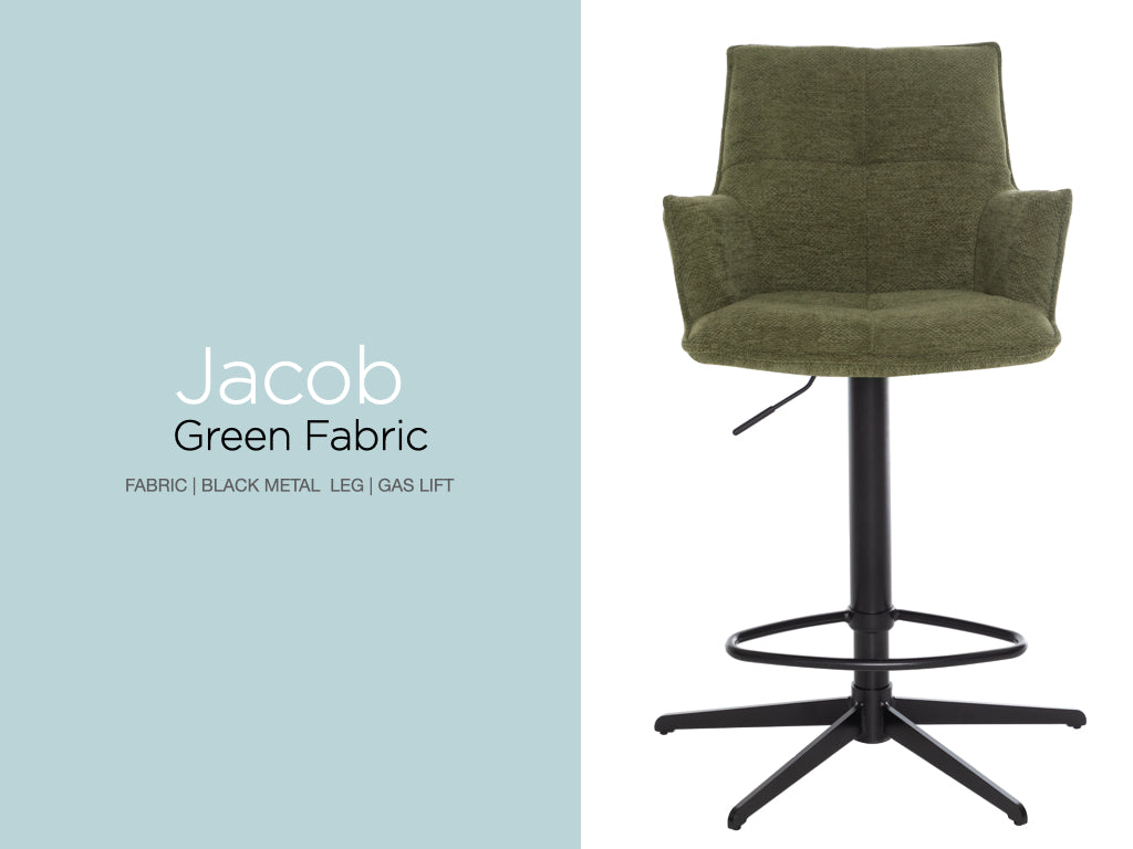 Jacob Bar Stool Fabric Set of 2