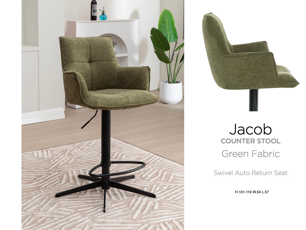 Jacob Bar Stool Fabric Set of 2