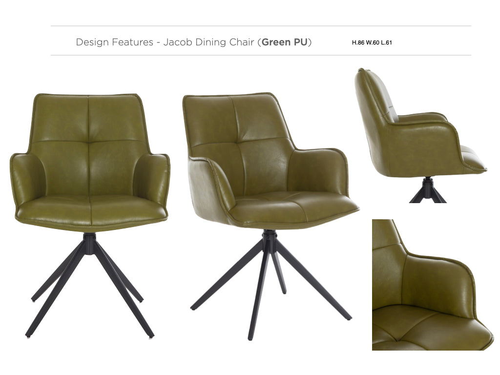 Jacob Dining Chair PU Set of 2