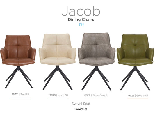 Jacob Dining Chair PU Set of 2
