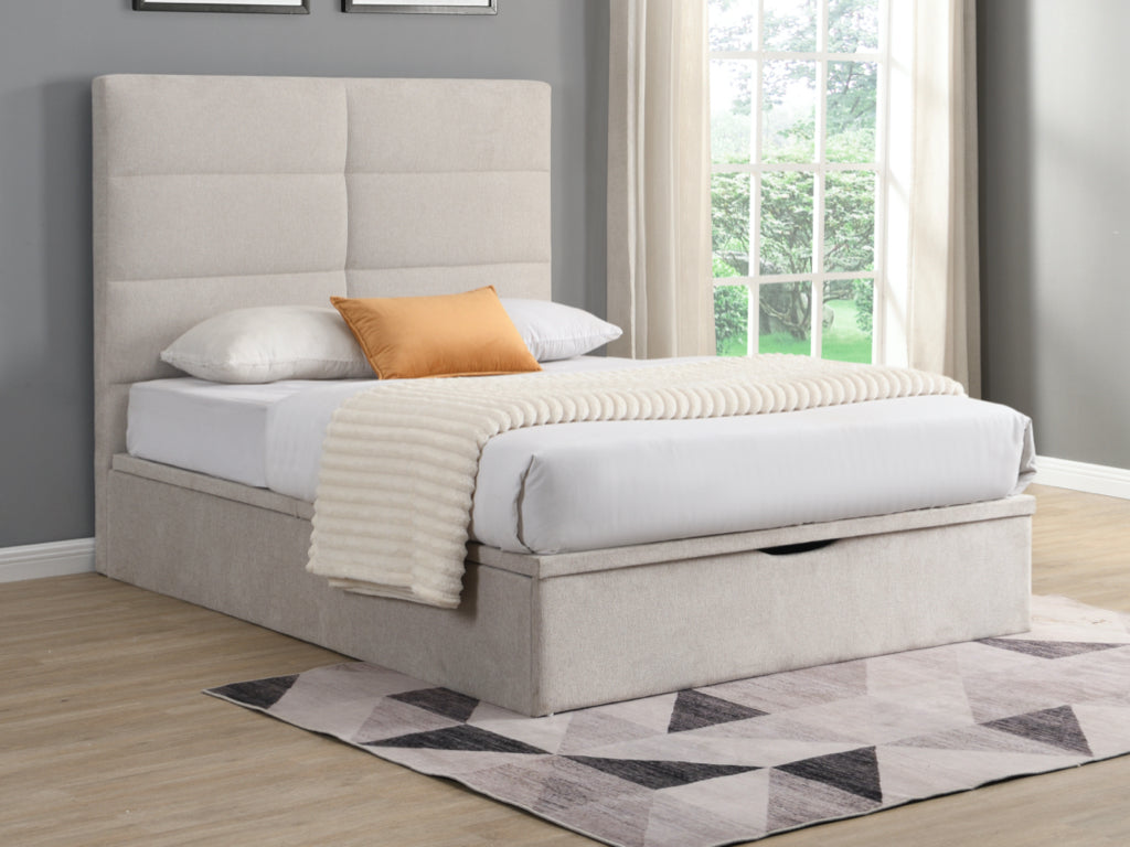 Jessica Storage Bed - Beige