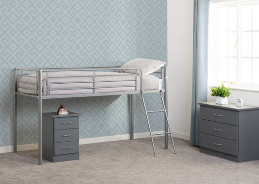 Kora Mid Sleeper Bed - Silver