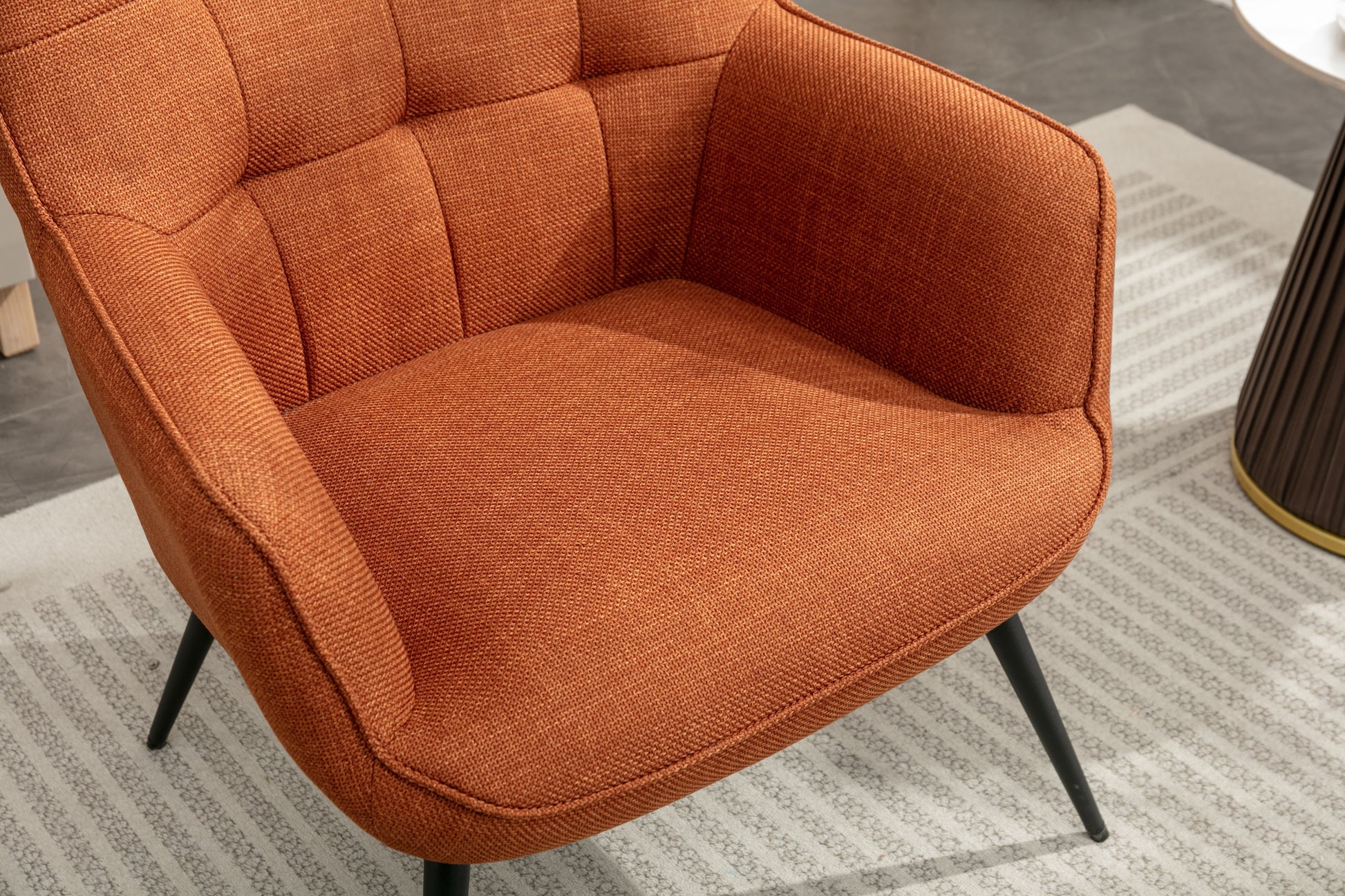 Katelyn Accent Chair with Stool - Copper