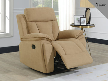 Kensington Manual Recliner Armchair - Sand