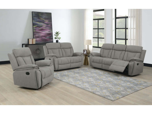 Kensington Manual Recliner 3+1+1 Suite - Grey