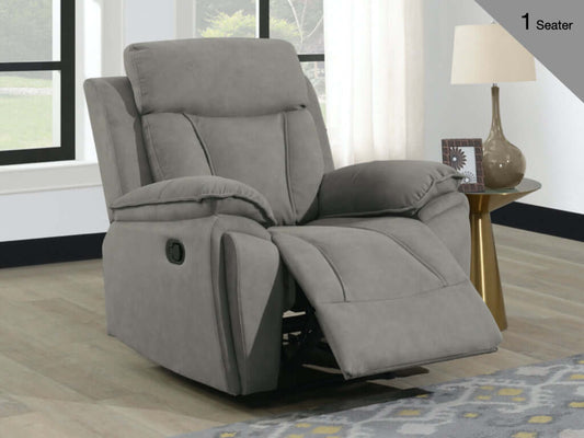 Kensington Manual Recliner Armchair - Grey