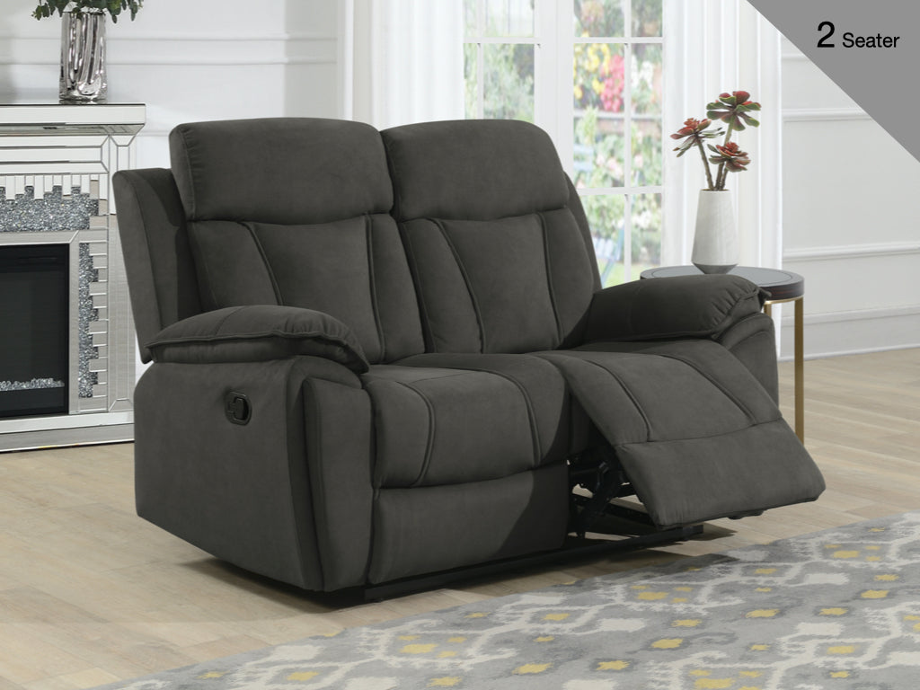 Kensington Manual Recliner 2 Seater - Chocolate