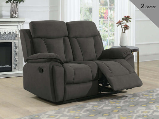 Kensington Manual Recliner 2 Seater - Chocolate