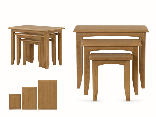 Kilkenny Oak Nest of 3 Tables