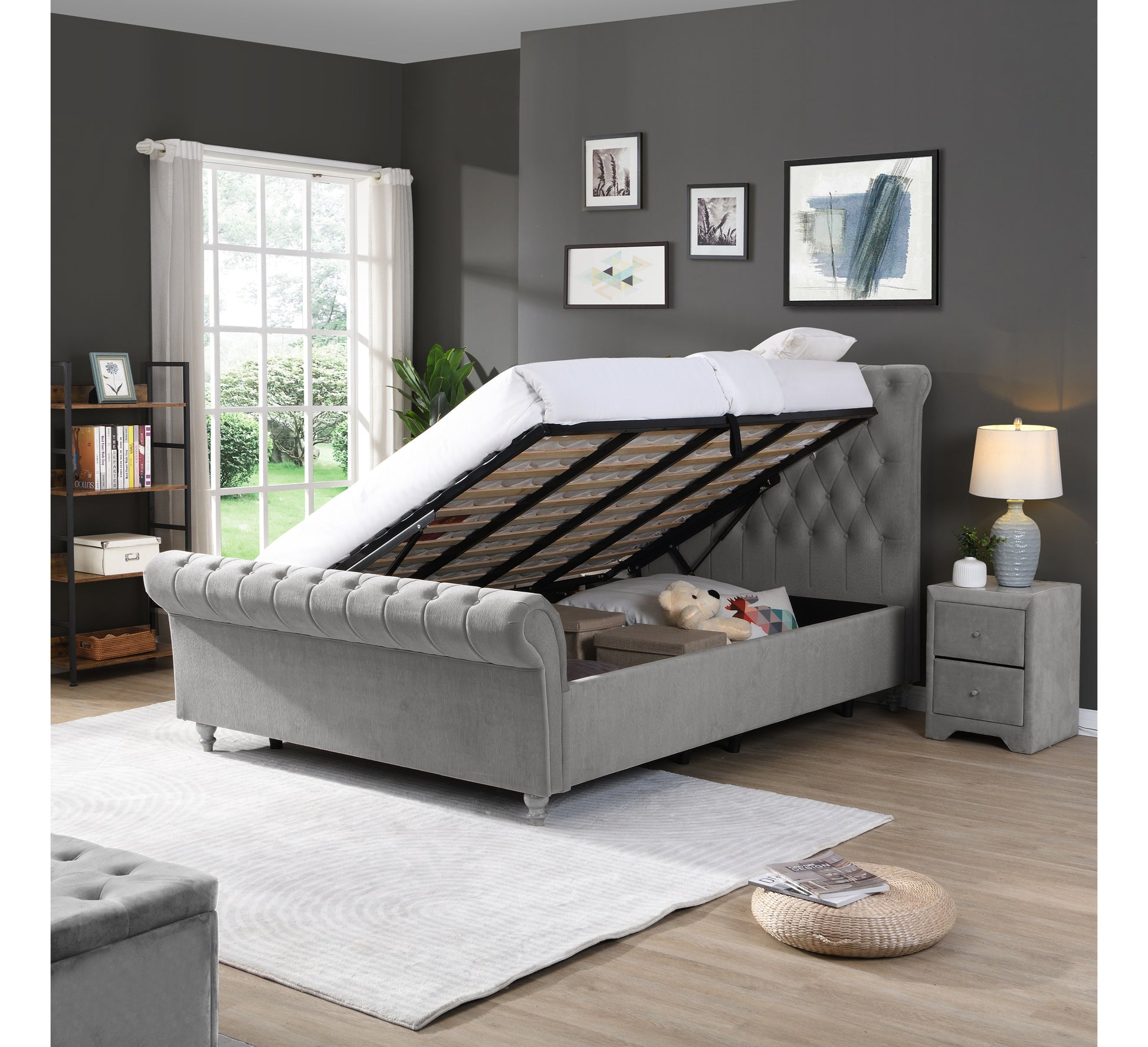 Kilkenny Silver Side Gas-Lift Bed