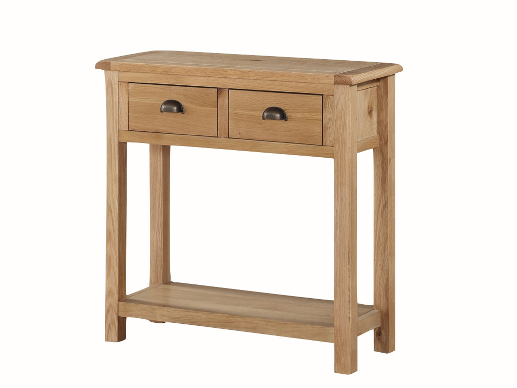 Kilmore Oak Hall Table with 2 Drawers