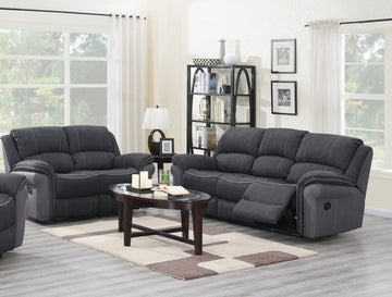 Kingston 3+2 Recliner Fabric Sofa Suite - Charcoal Fusion