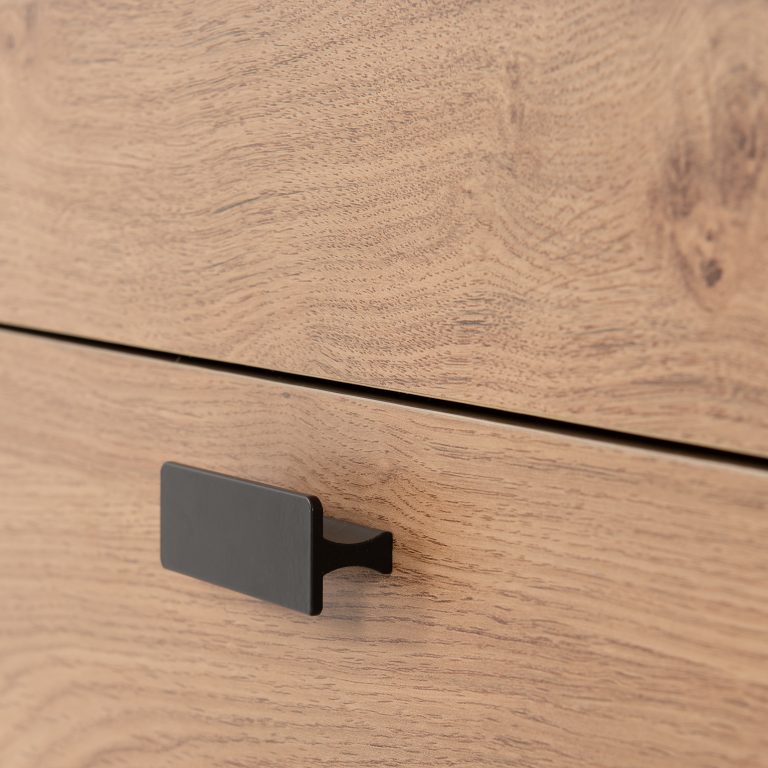 Leon 3 Drawer Bedside Table - Medium Oak Effect