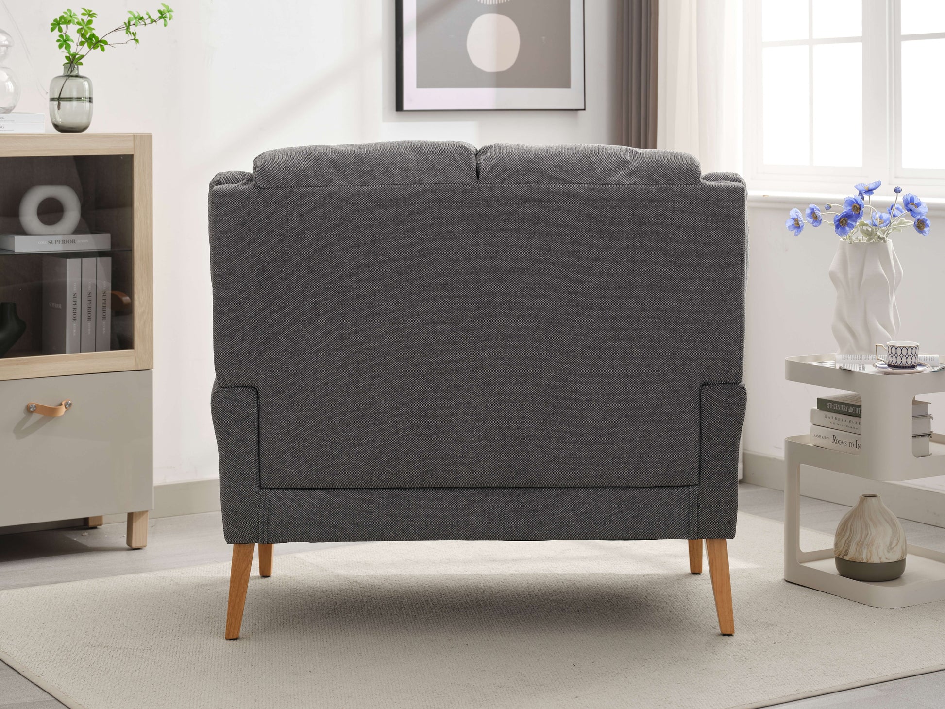 Lisbon 2 Seater Fabric Sofa - Grey