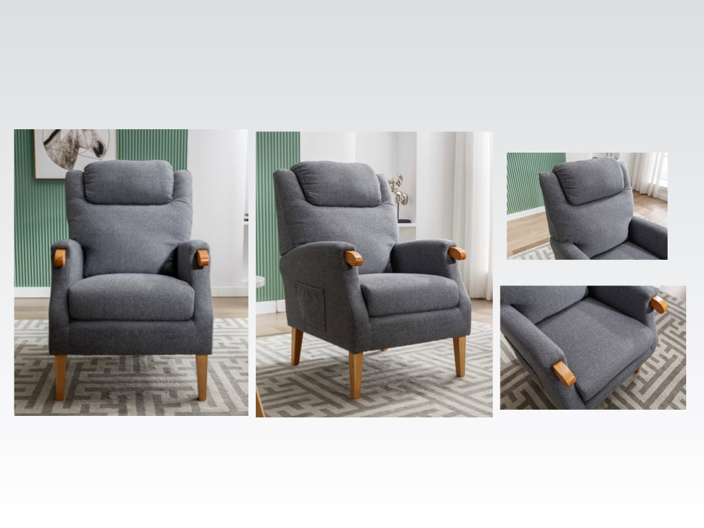 Lisbon Fireside Armchair - Grey