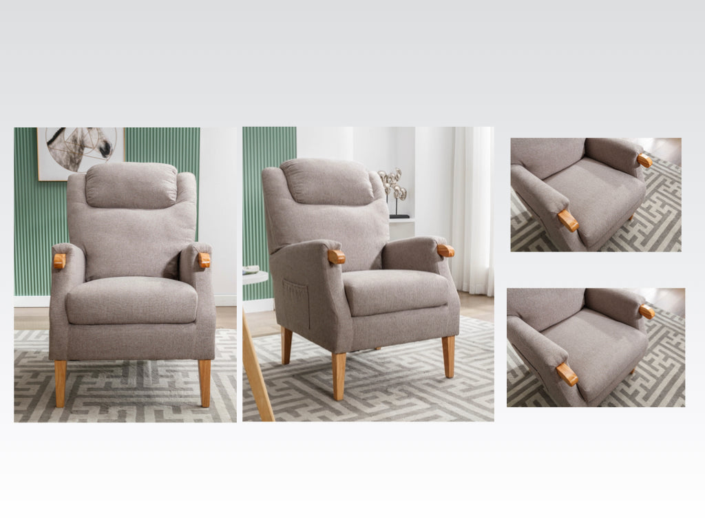 Lisbon Fireside Armchair - Taupe