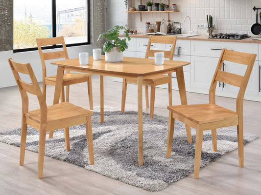 Lexington 120cm Dining Set with 4 Chairs - Oak