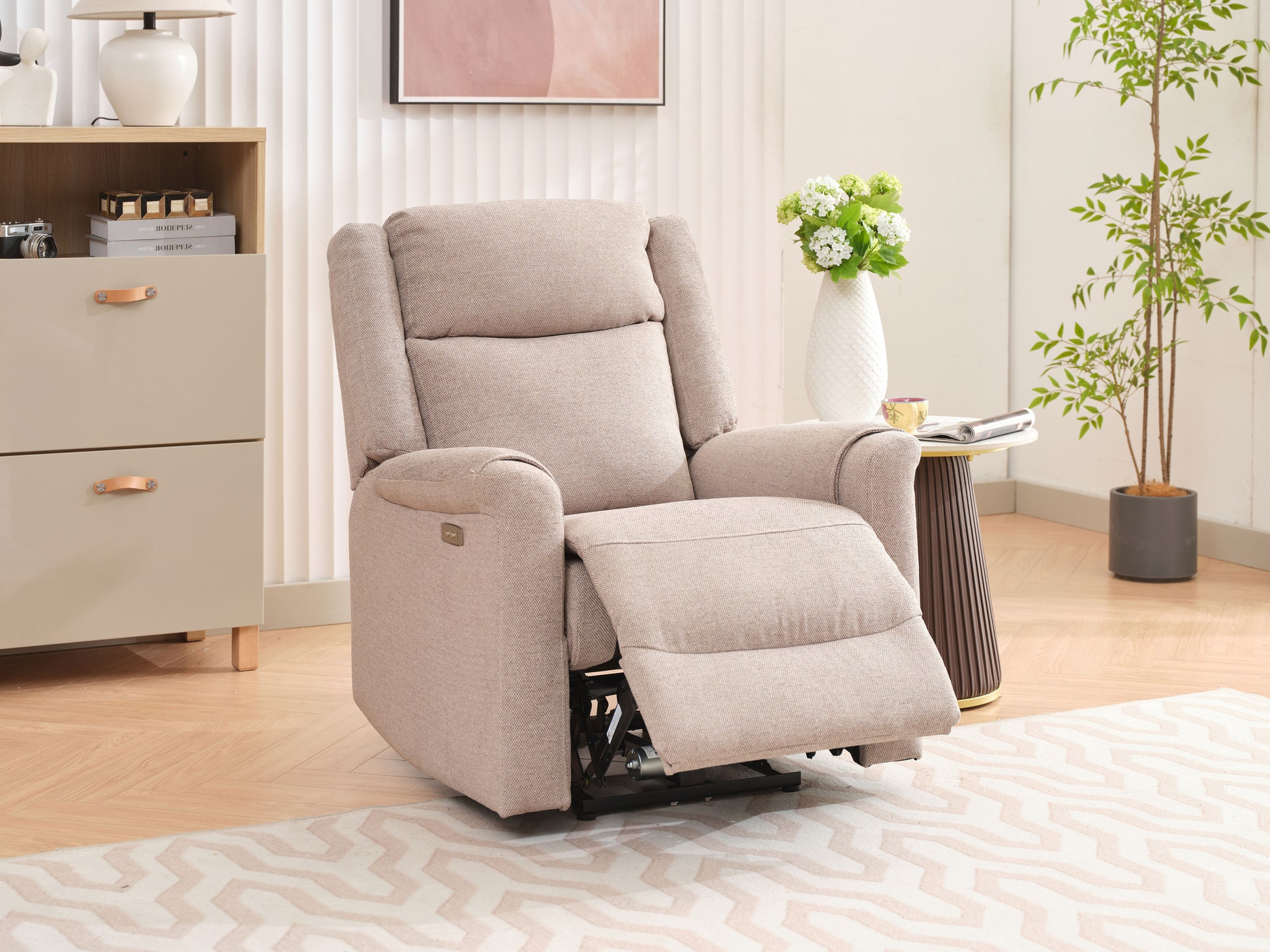 Lexus Fabric Electric Chair - Taupe