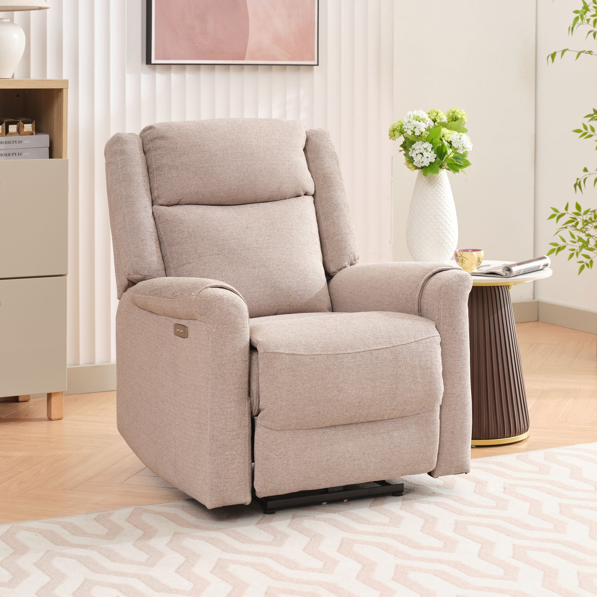 Lexus Fabric Electric Chair - Taupe