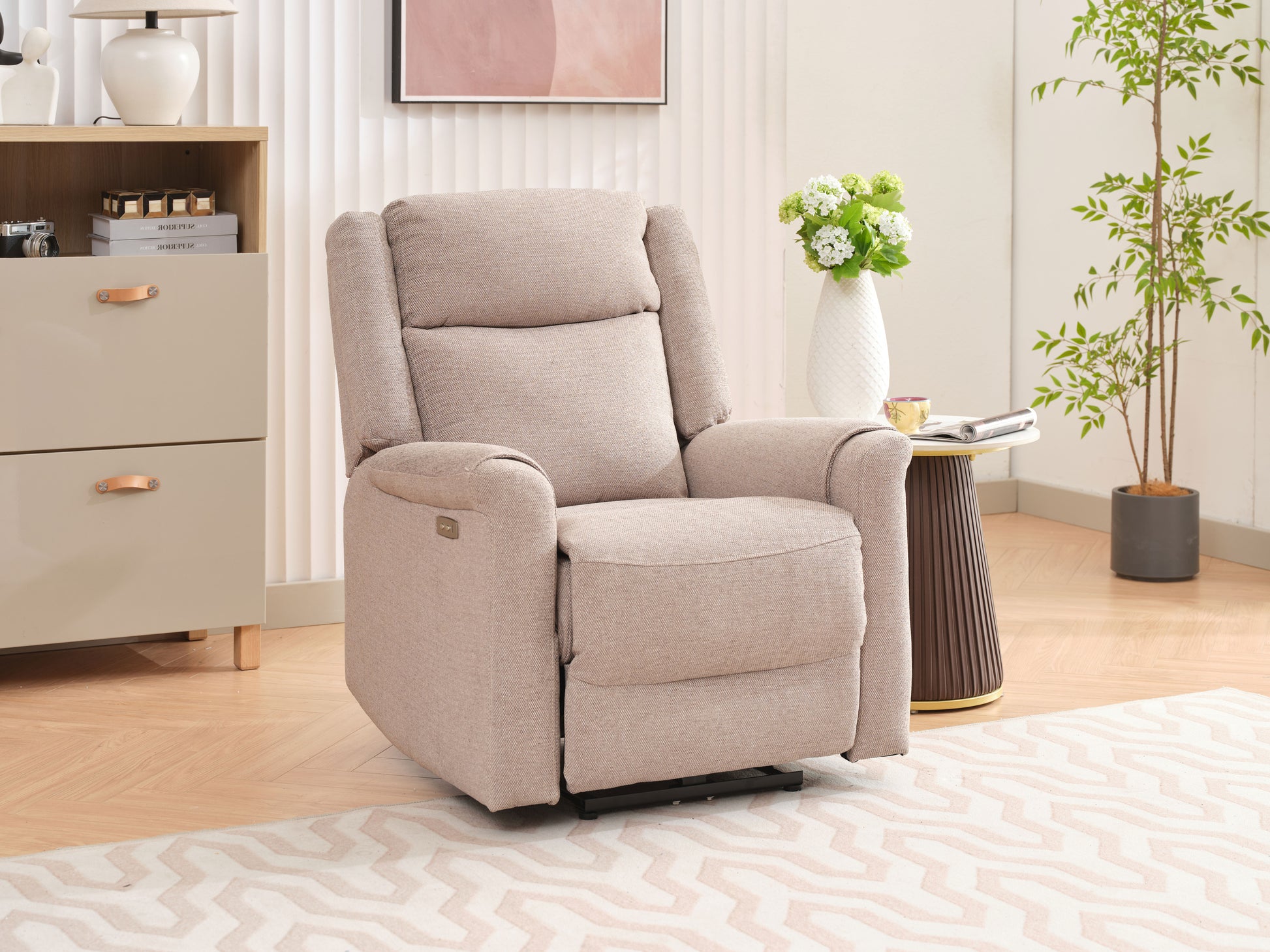 Lexus Fabric Electric Chair - Taupe