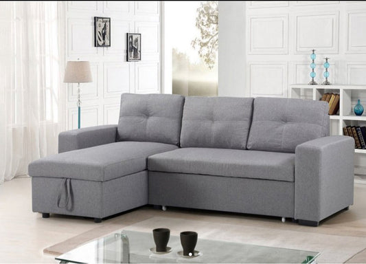 Lincoln Interchangeable Corner Sofa Bed - Grey