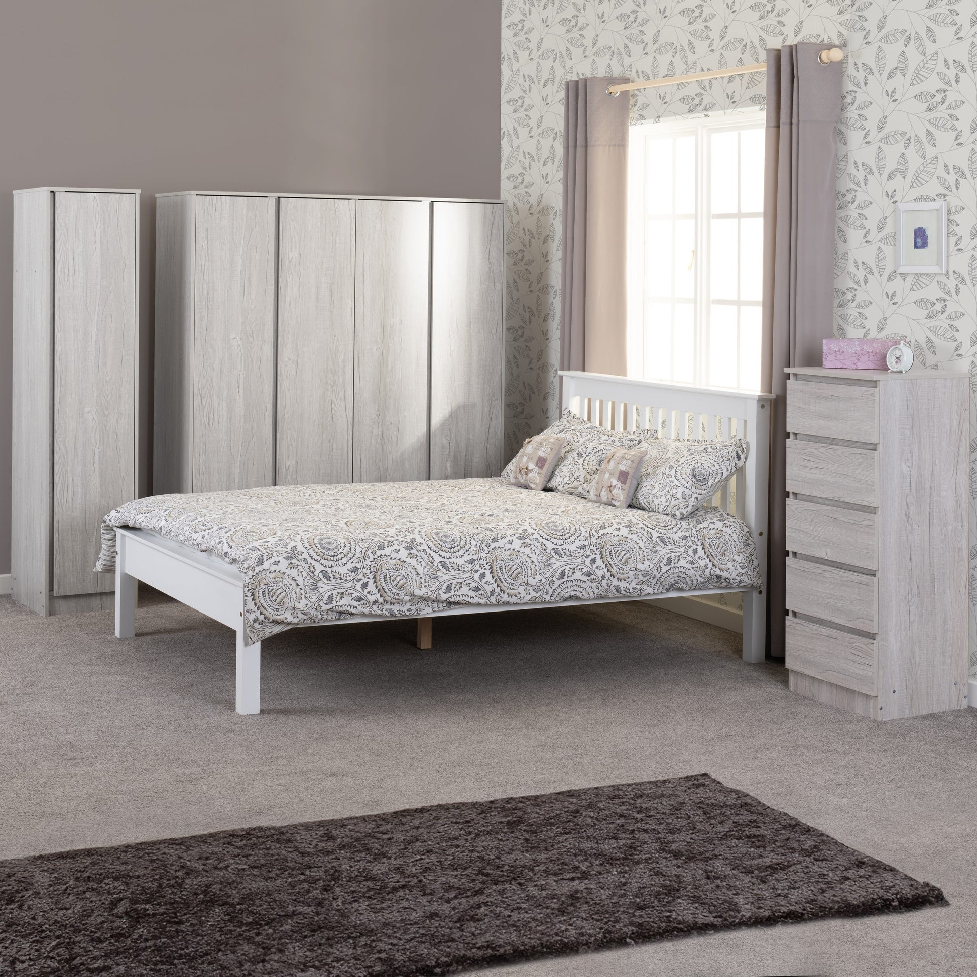 Monaco 4' Bed Low Foot End - White