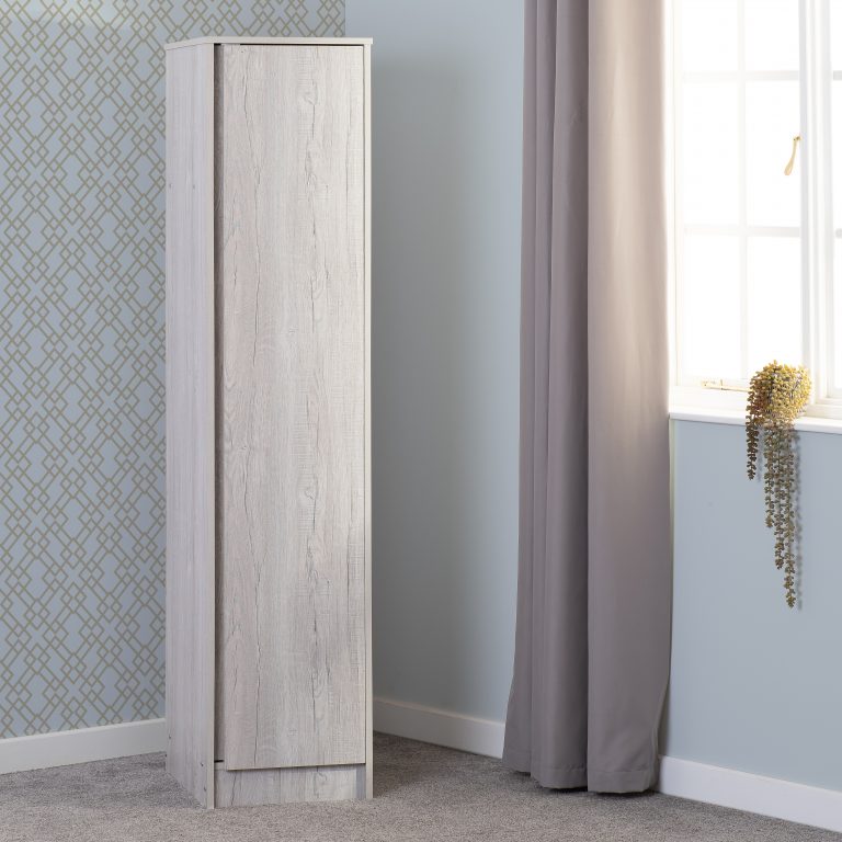 Malvern 1 Door Wardrobe - Urban Snow