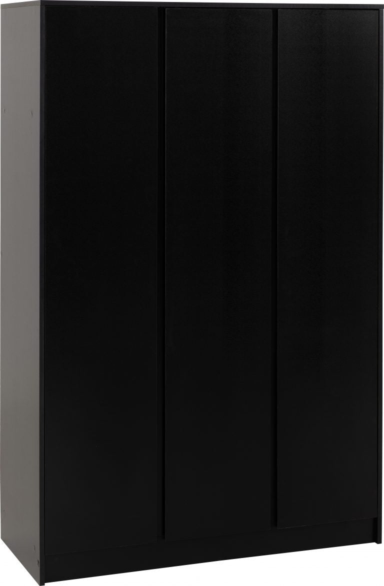 Malvern 3 Door Wardrobe - Black