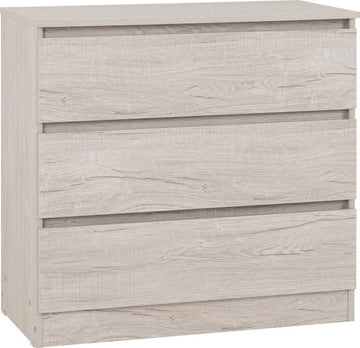 Malvern 3 Drawer Chest - Urban Snow