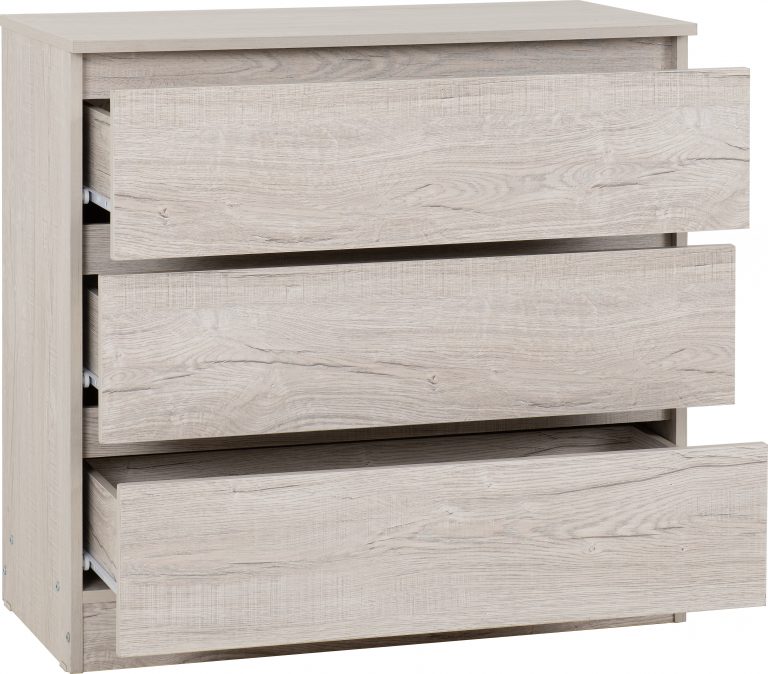 Malvern 3 Drawer Chest - Urban Snow