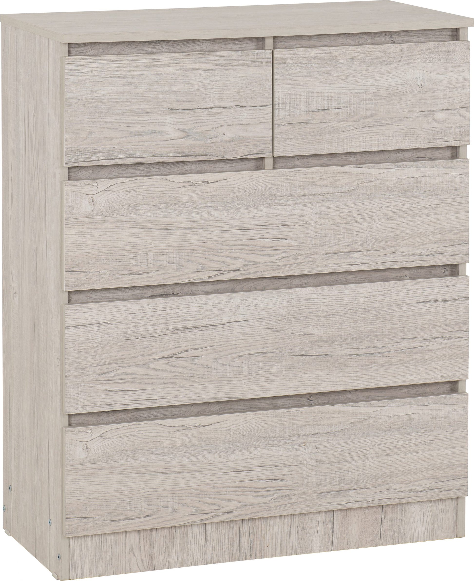Malvern 3+2 Drawer Chest - Urban Snow