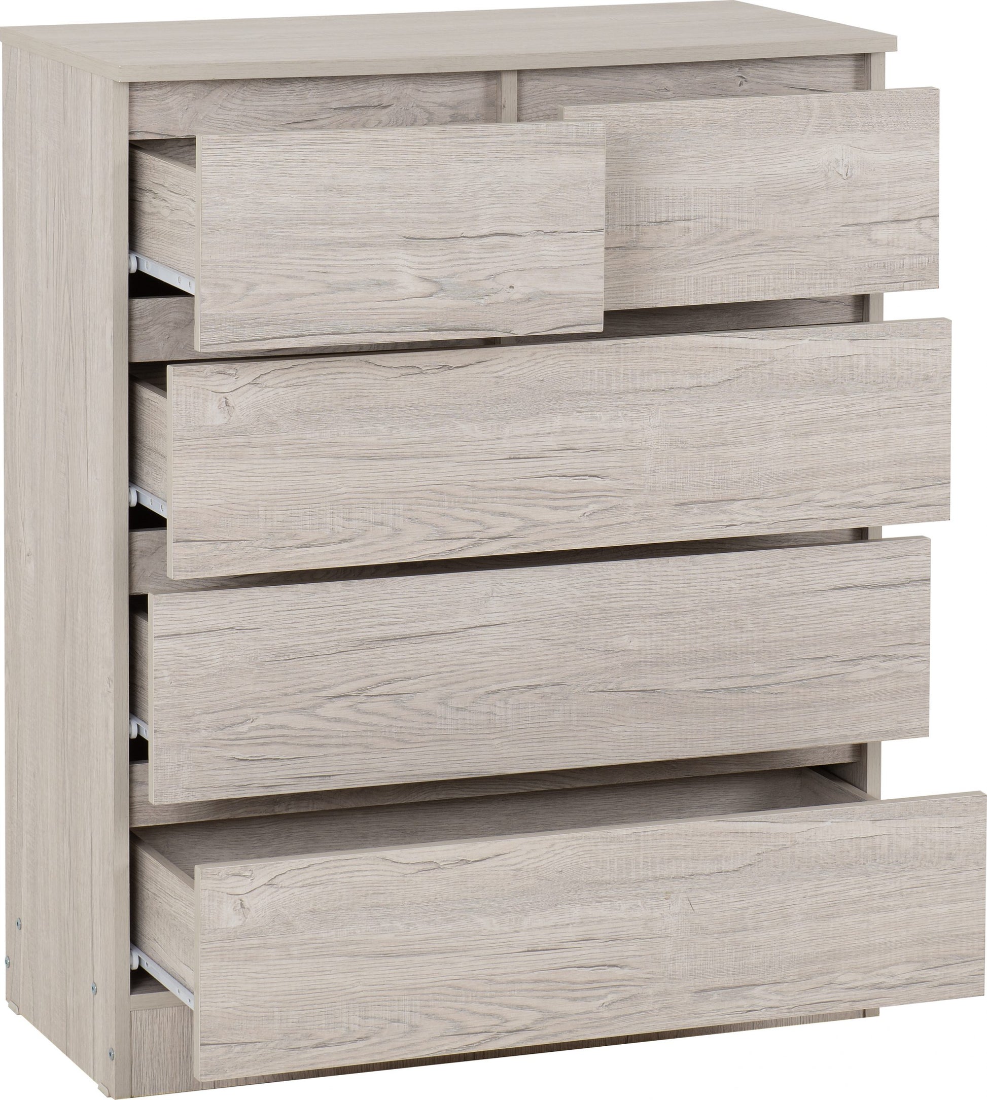 Malvern 3+2 Drawer Chest - Urban Snow