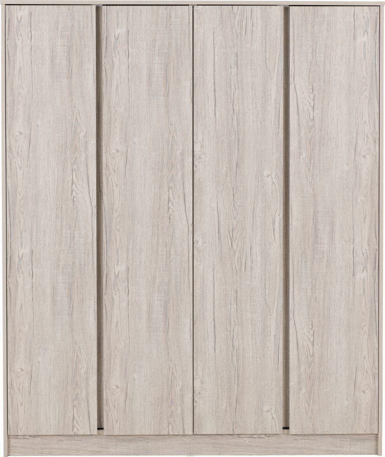Malvern 4 Door Wardrobe – Urban Snow