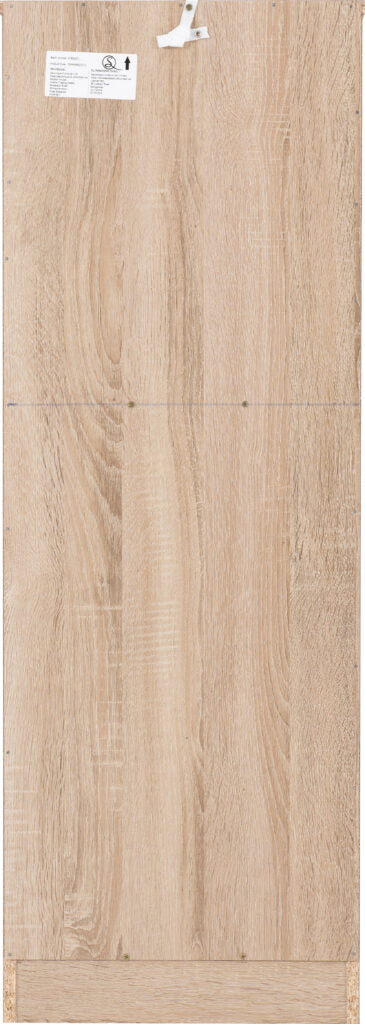Back of Malvern 5 Drawer Narrow Chest – Sonoma Oak Effect