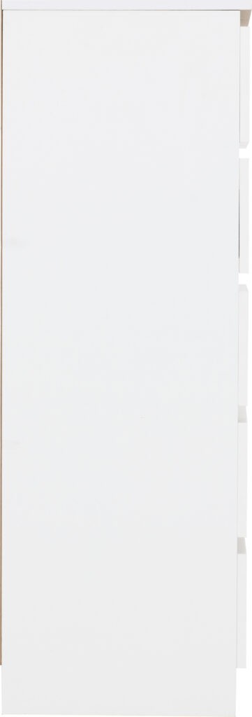 Malvern 5 Drawer Narrow Chest White