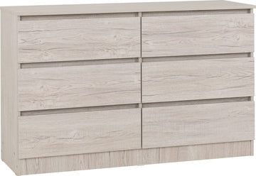 Malvern 6 Drawer Chest - Urban Snow