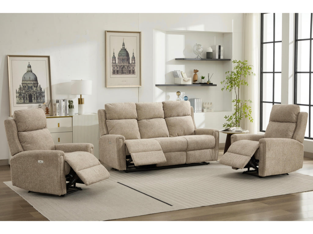 Mayfair 3+1+1 Electric Suite- Beige