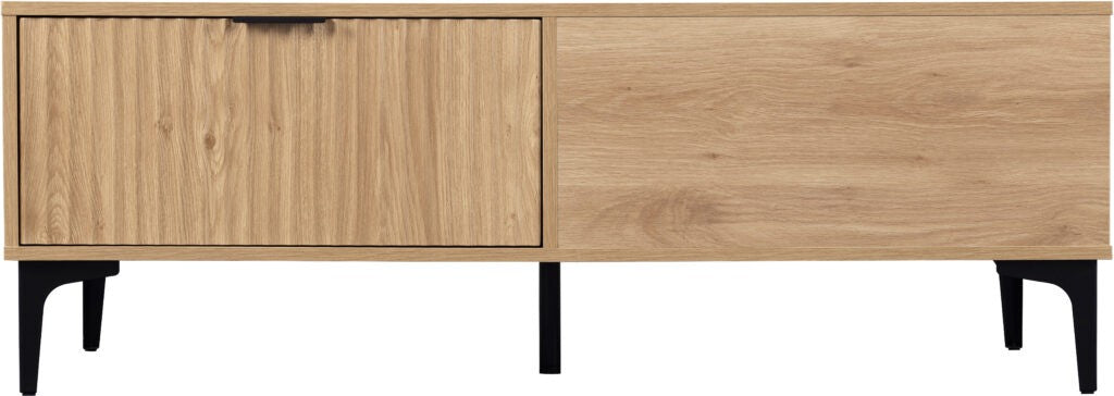 Miami 2 Drawer Coffee Table - Oak Effect/Black