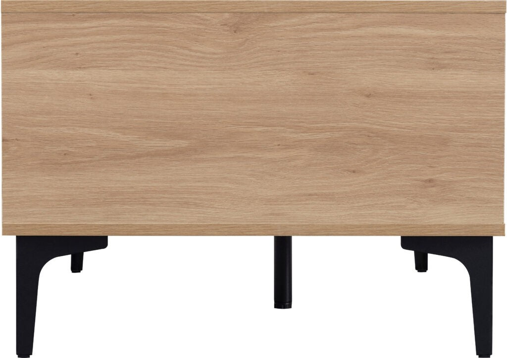 Miami 2 Drawer Coffee Table - Oak Effect/Black