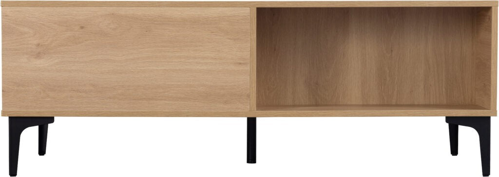 Miami 2 Drawer Coffee Table - Oak Effect/Black