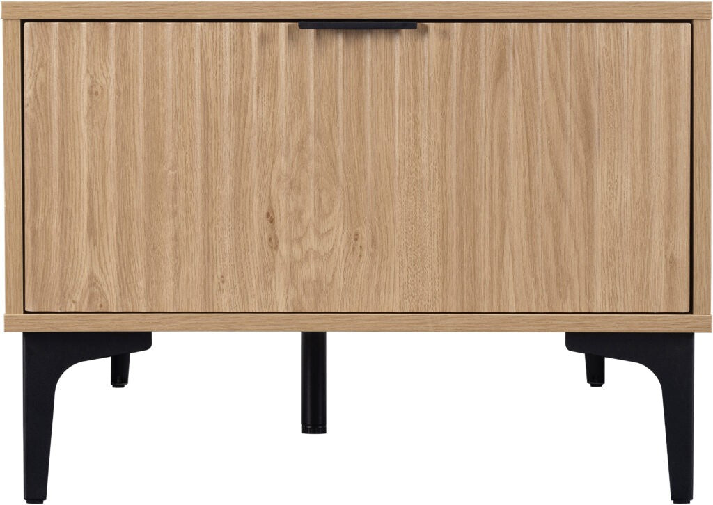 Miami 2 Drawer Coffee Table - Oak Effect/Black