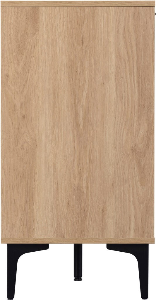 Miami 2 Door 3 Drawer Sideboard - Oak Effect/Black