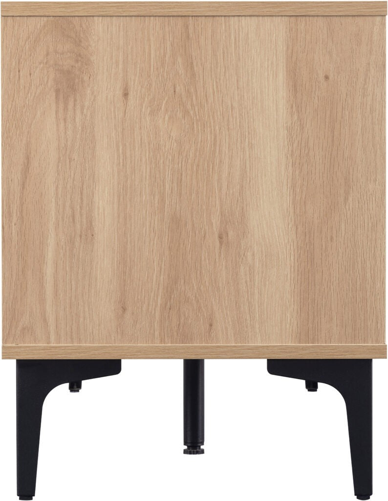 Miami 2 Door TV Unit - Oak Effect/Black