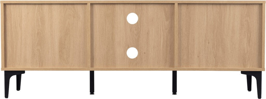 Miami 2 Door TV Unit - Oak Effect/Black