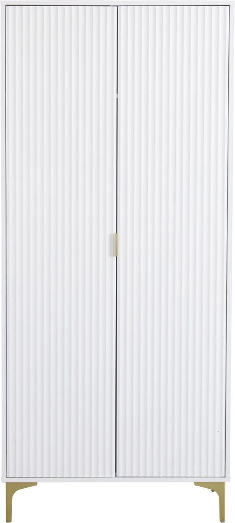 Miami 2 Door Wardrobe - White/Gold