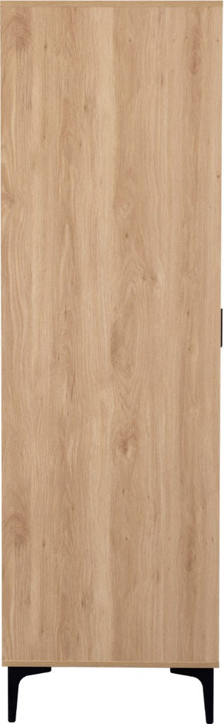 Miami 3 Door Wardrobe - Oak Effect/Black