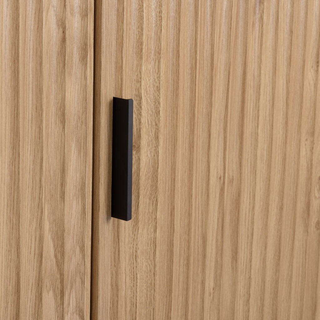 Miami 3 Door Wardrobe - Oak Effect/Black
